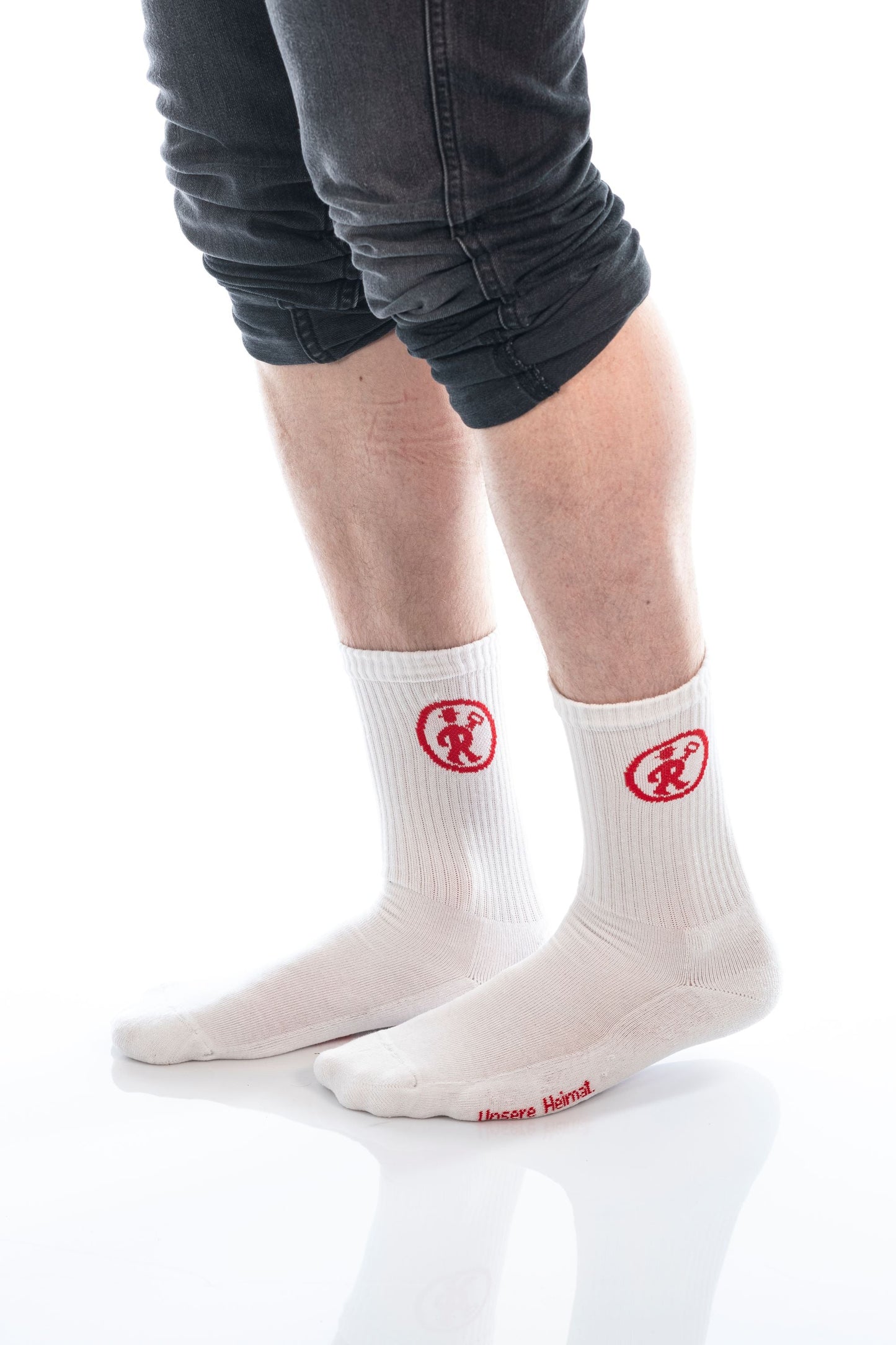 Rolinck Socke rot auf weiß