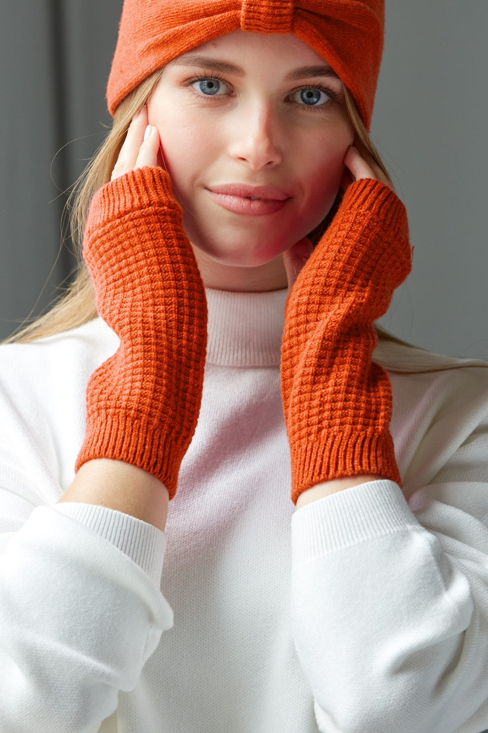 Handstulpe LUISE Waffle - orange