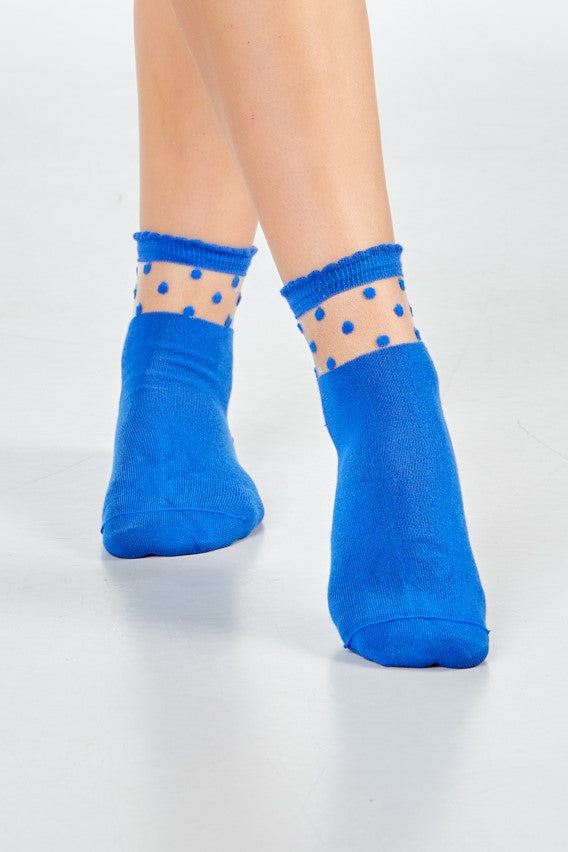 SARAH Dots - royalblau - dailysocks.berlin