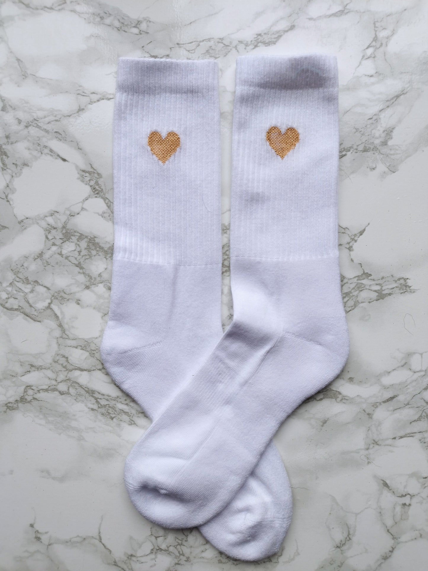 Tennissocke weiß/gold 